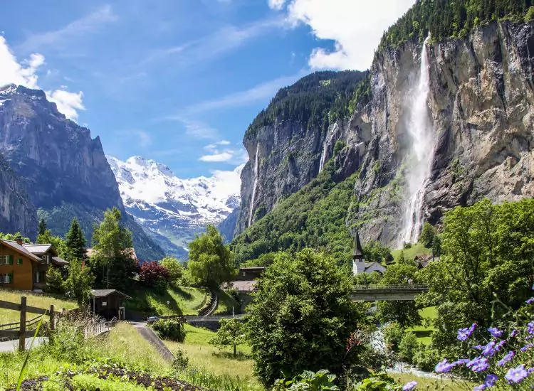 Lauterbrunnen Valley Of 72 Waterfalls Switzerland